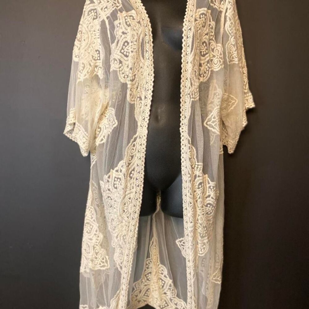 Time-and-tru Women's Cream and White Coat